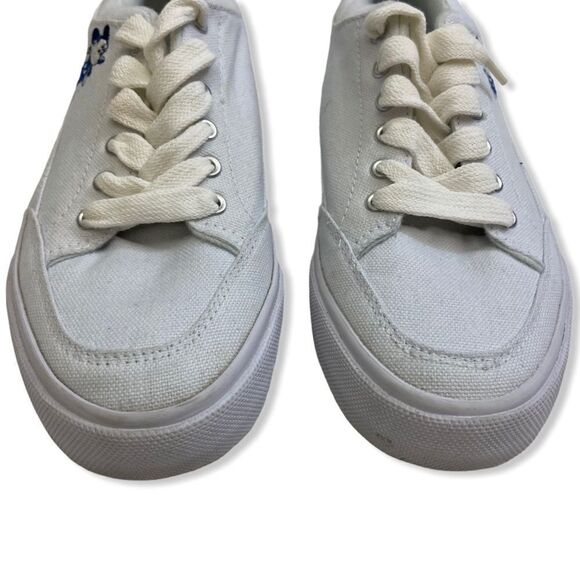 DISNEY Mickey Mouse White Canvas Lace Up Sneakers - Picture 3 of 12